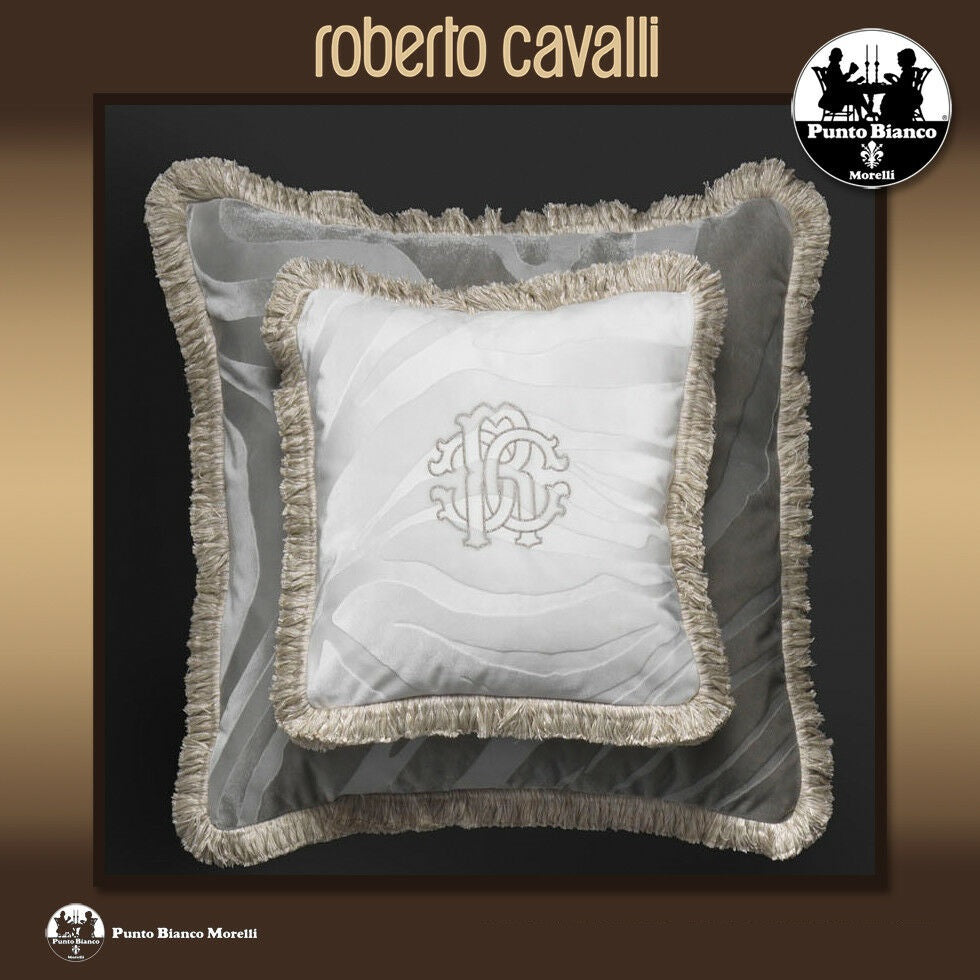 Cojín Macro Zebrage Monogram Terciopelo Roberto Cavalli (seda)