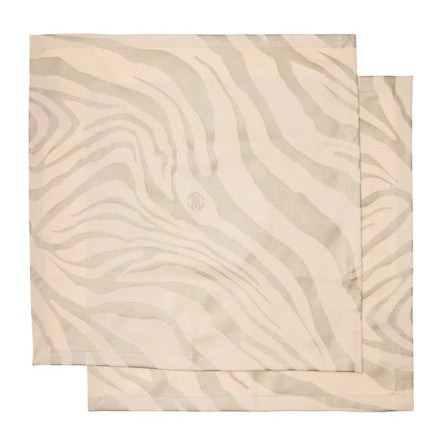 Set of decorative napkins 2 pcs. Platinum Zebrage Roberto Cavalli